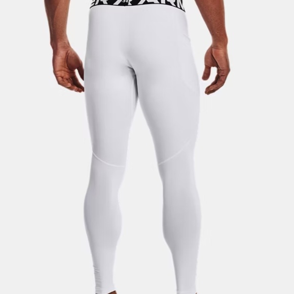 Under Armour ColdGear  Men's Leggings SZ 3XLT Tall White Compression Running NEW - Picture 2 of 7